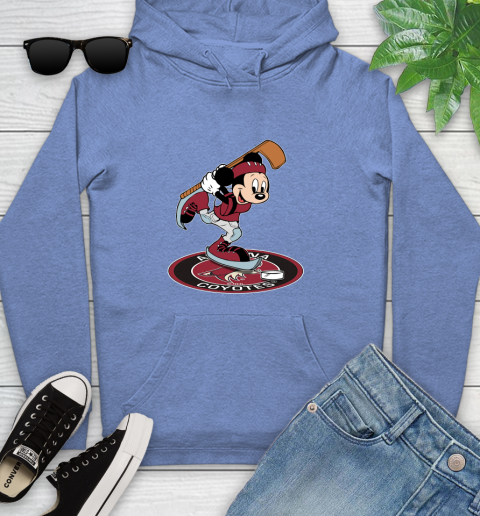 NHL Hockey Arizona Coyotes Cheerful Mickey Disney Shirt Youth Hoodie 11