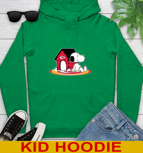 NFL Football Kansas City Chiefs Snoopy The Peanuts Movie Shirt Youth Hoodie 8