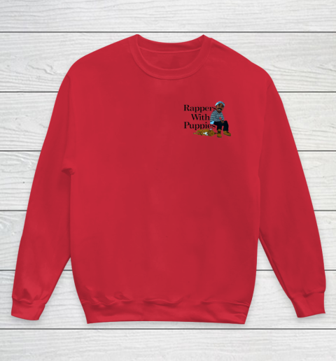 Rappers With Puppies Front and Back Youth Sweatshirt 4