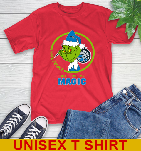 Orlando Magic NBA Christmas Grinch I Hate People But I Love My Favorite Basketball Team T-Shirt 10
