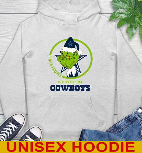 Dallas Cowboys NFL Christmas Grinch I Hate People But I Love My Favorite Football Team Hoodie