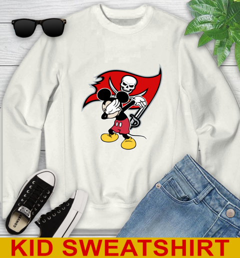 Tampa Bay Buccaneers NFL Football Dabbing Mickey Disney Sports Youth Sweatshirt