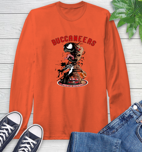 NFL Tampa Bay Buccaneers Football Venom Groot Guardians Of The Galaxy Long Sleeve T-Shirt 5