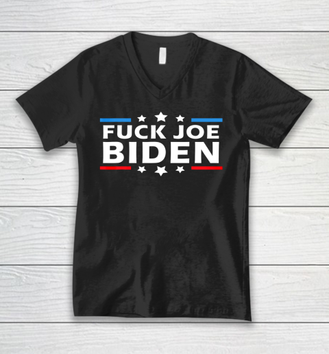 Fuck Joe Biden Funny Election Anti Biden Debate V-Neck T-Shirt