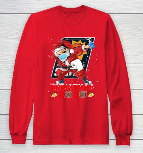Phoenix Suns Funny Santa Claus Dabbing Christmas 2020 NBA Long Sleeve T-Shirt 7