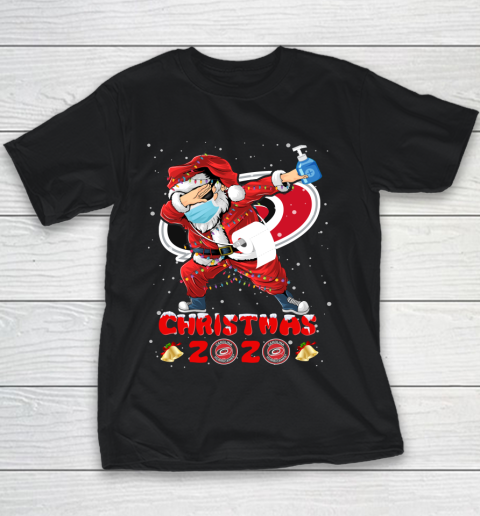 Carolina Hurricanes Funny Santa Claus Dabbing Christmas 2020 NHL Youth T-Shirt