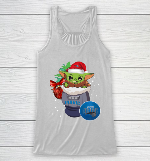 Orlando Magic Christmas Baby Yoda Star Wars Funny Happy NBA Racerback Tank 2