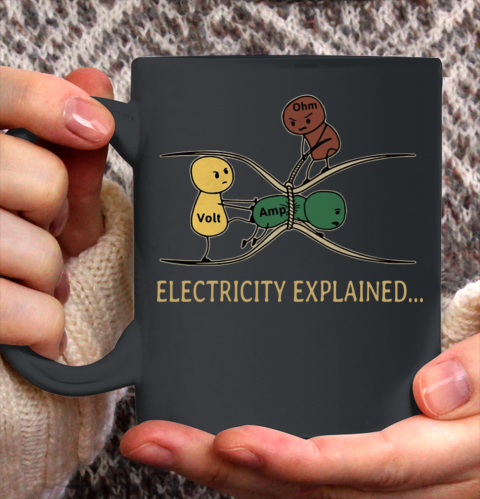Electricity Explained Electrician Retro Ceramic Mug 11oz
