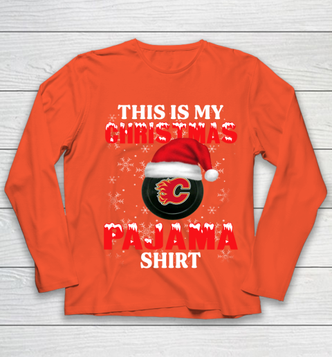 Calgary Flames This Is My Christmas Pajama Shirt NHL Youth Long Sleeve 3