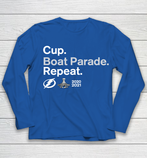 Cup Boat Parade Repeat Tampa bay Lightnings Stanley Hockey 2021 Youth Long Sleeve 7