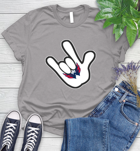 Washington Capitals NHL Hockey Mickey Rock Hand Disney Women's T-Shirt 5