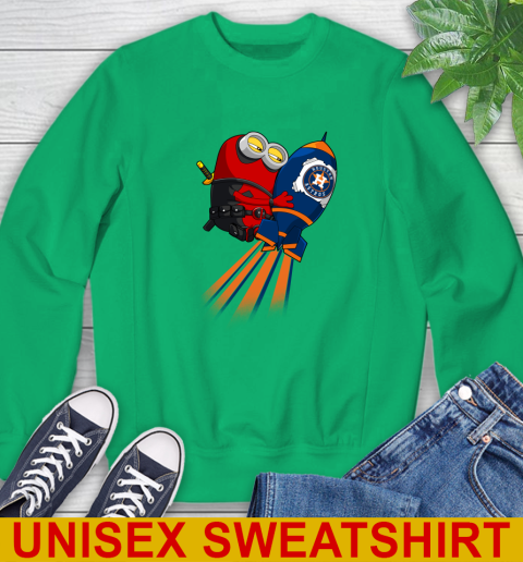MLB Baseball Houston Astros Deadpool Minion Marvel Shirt Sweatshirt 8