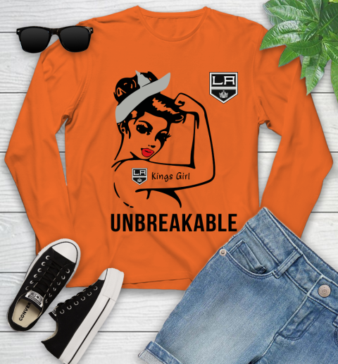 NHL Los Angeles Kings Girl Unbreakable Hockey Sports Youth Long Sleeve 2