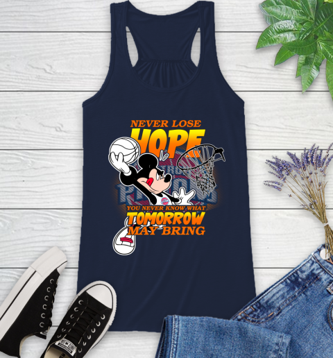 Detroit Pistons NBA Basketball Mickey Disney Never Lose Hope Racerback Tank 10