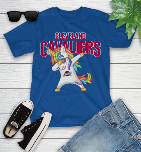 Cleveland Cavaliers NBA Basketball Funny Unicorn Dabbing Sports Youth T-Shirt 9