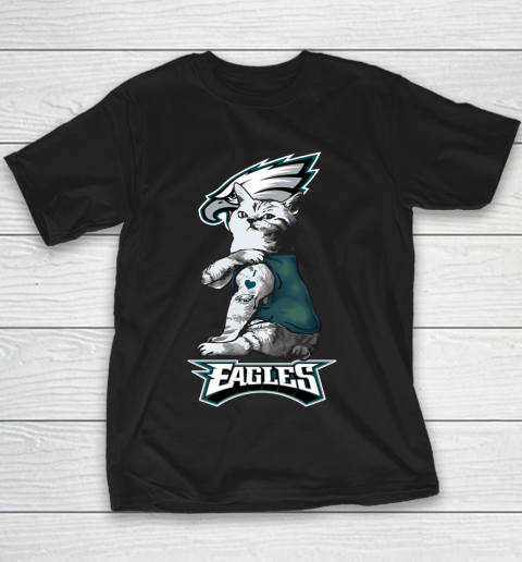 NFL Football My Cat Loves Philadelphia Eagles Youth T-Shirt