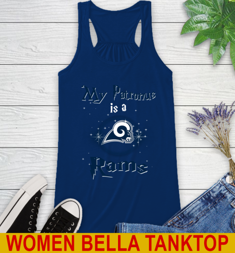 NFL Football Harry Potter My Patronus Is A Los Angeles Rams Racerback Tank - Image 8