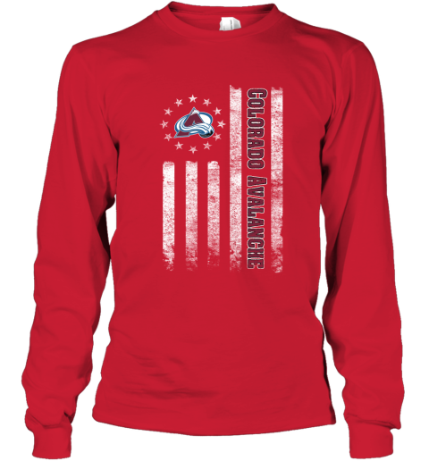 NHL American Flag Hockey Sports Colorado Avalanche Youth Long Sleeve 5