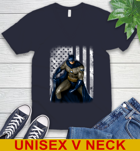 Buffalo Sabres NHL Hockey Batman DC American Flag Shirt V-Neck T-Shirt 2