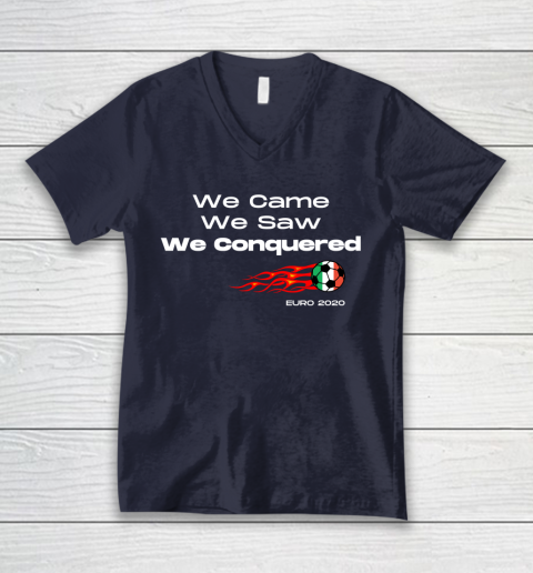 We Came, We Saw, We Conquered  Euro 2020 Italy Champion V-Neck T-Shirt 2