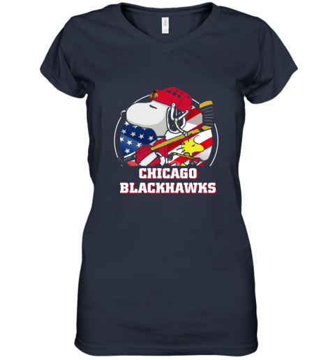 pxev-chicago-blackhawks-ice-hockey-snoopy-and-woodstock-nhl-women-v-neck-t-shirt-39-front-navy-480px