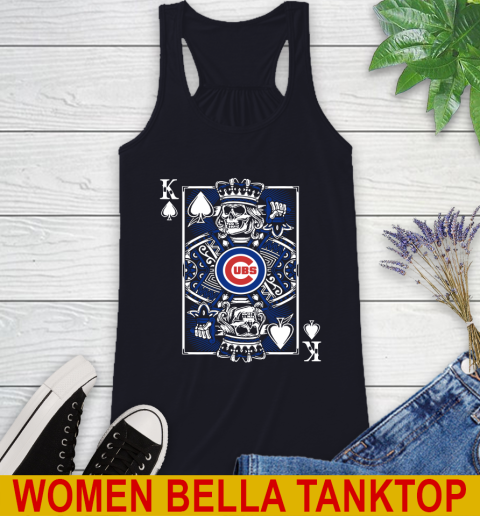 Chicago Cubs MLB Baseball The King Of Spades Death Cards Shirt Racerback Tank 8
