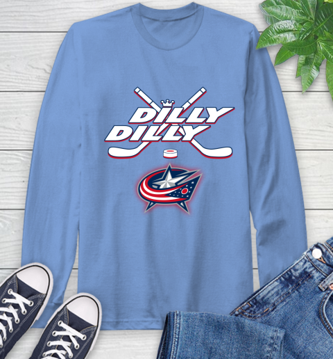 NHL Columbus Blue Jackets Dilly Dilly Hockey Sports Long Sleeve T-Shirt 11