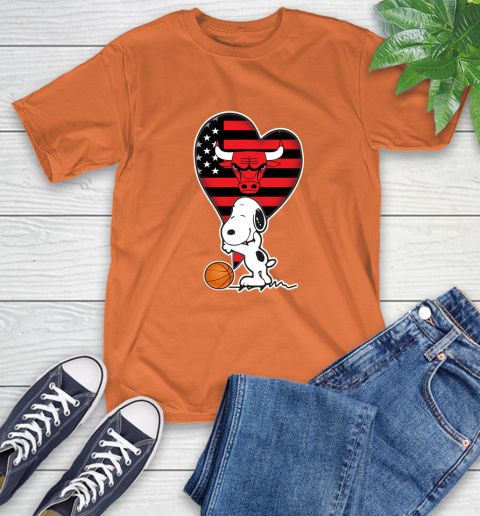 Chicago Bulls NBA Basketball The Peanuts Movie Adorable Snoopy T-Shirt 5