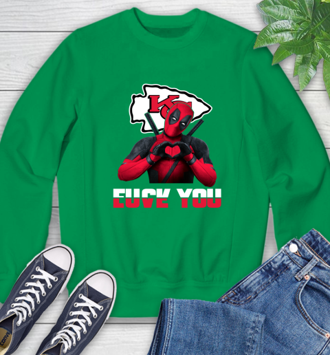 NHL Kansas City Chiefs Deadpool Love You Fuck You Football Sports Sweatshirt 7