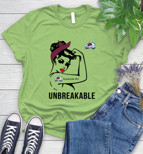 NHL Colorado Avalanche Girl Unbreakable Hockey Sports Women's T-Shirt 7