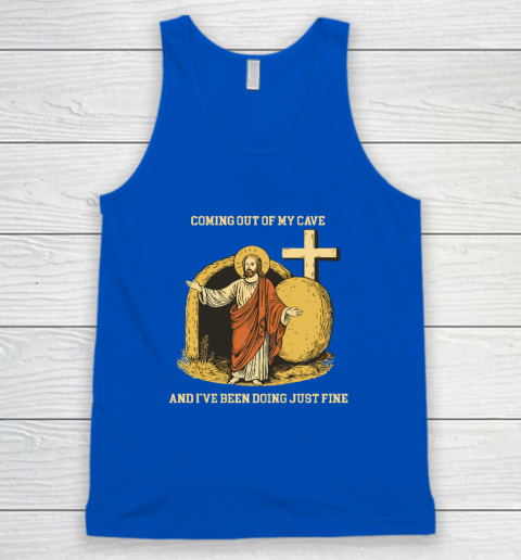 Coming Out Of My Cave Jesus Tank Top 3
