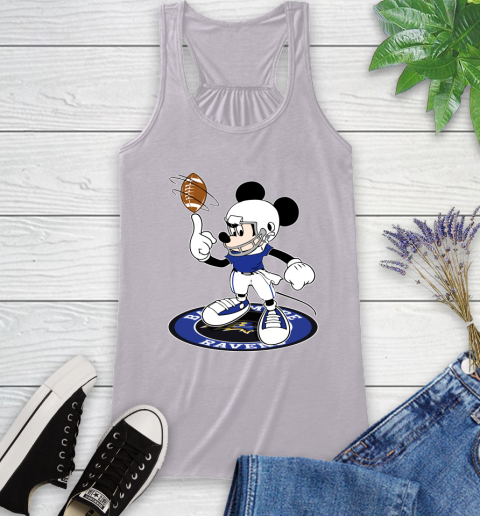 NFL Football Baltimore Ravens Cheerful Mickey Disney Shirt Racerback Tank 5