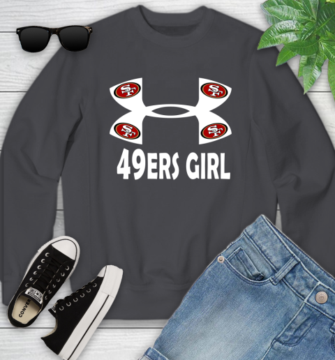 NFL San Francisco 49ers Girl Under Armour Football Sports Youth Sweatshirt 5