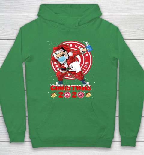 Atlanta Hawks Funny Santa Claus Dabbing Christmas 2020 NBA Hoodie 5