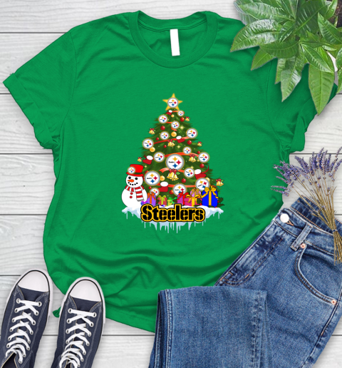 Pittsburgh Steelers Merry Christmas NFL Football Sports Women's T-Shirt 6