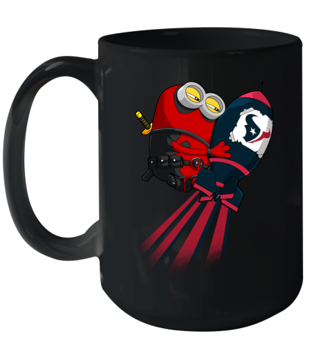 NFL Football Houston Texans Deadpool Minion Marvel Shirt Ceramic Mug 15oz