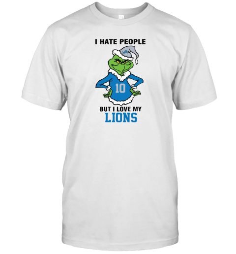 I Hate People But I Love My Lions Detroit Lions NFL Teams Unisex Jersey Tee