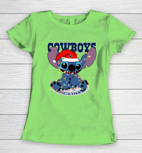 Dallas Cowboys NFL Football noel stitch Christmas Women's T-Shirt 5