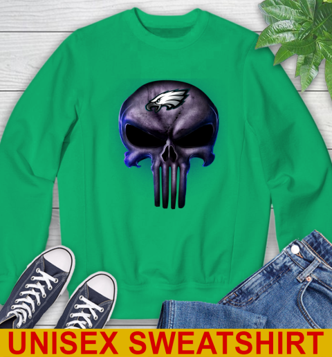 Philadelphia Eagles NFL Football Punisher Skull Sports Sweatshirt 8