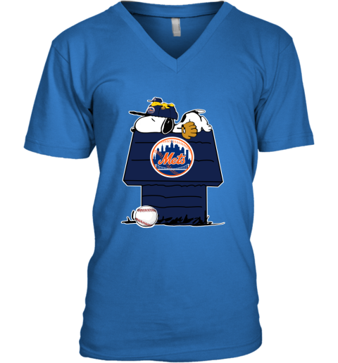 MLB New York Mets Custom Name Number Snoopy Blue Baseball Jersey