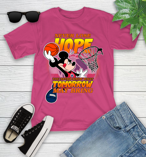 Washington Wizards NBA Basketball Mickey Disney Never Lose Hope Youth T-Shirt 11