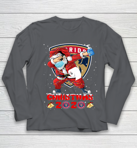 Florida Panthers Funny Santa Claus Dabbing Christmas 2020 NHL Youth Long Sleeve 6