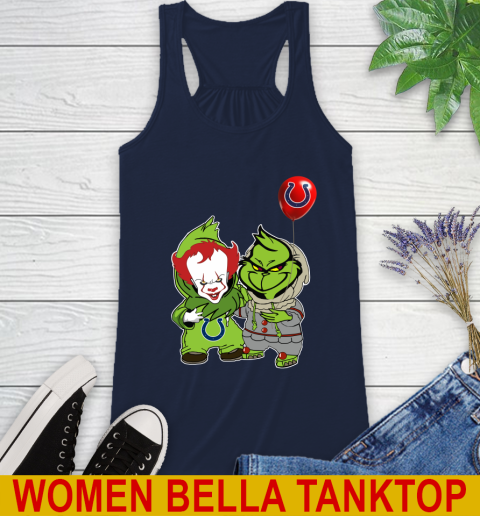 Indianapolis Colts Baby Pennywise Grinch Christmas NFL Football Racerback Tank 11