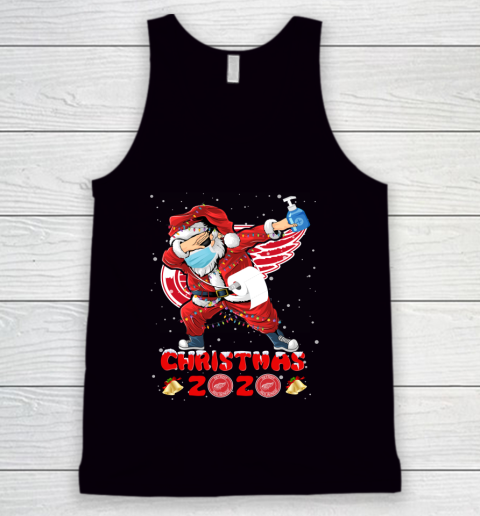 Detroit Red Wings Funny Santa Claus Dabbing Christmas 2020 NHL Tank Top