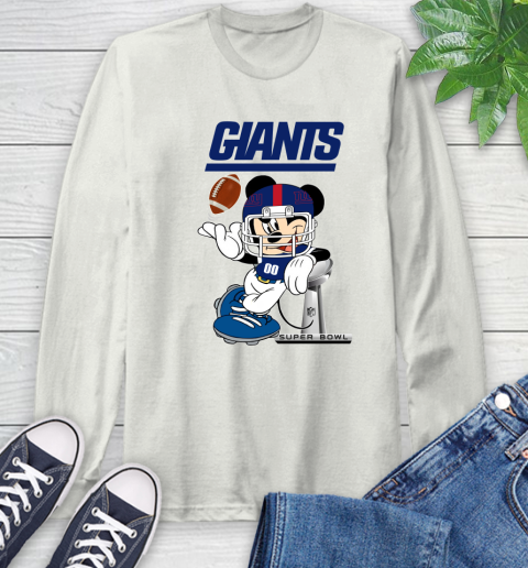 NFL newyork giants Mickey Mouse Disney Super Bowl Football T Shirt Long Sleeve T-Shirt 12
