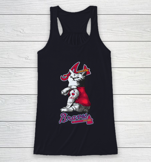 MLB Baseball My Cat Loves Atlanta Braves Racerback Tank 7