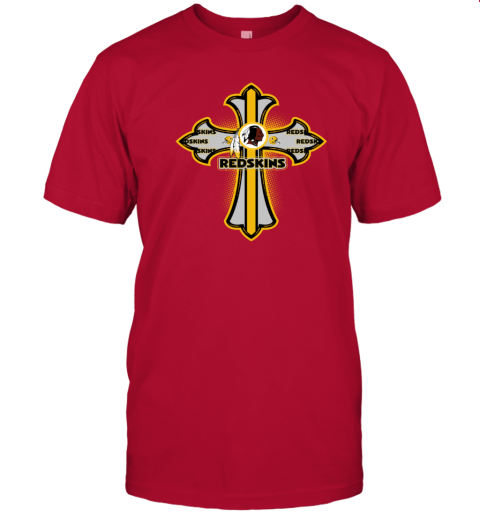 NFL Yellow Crusader Cross Washington Redskins T-Shirt - Rookbrand