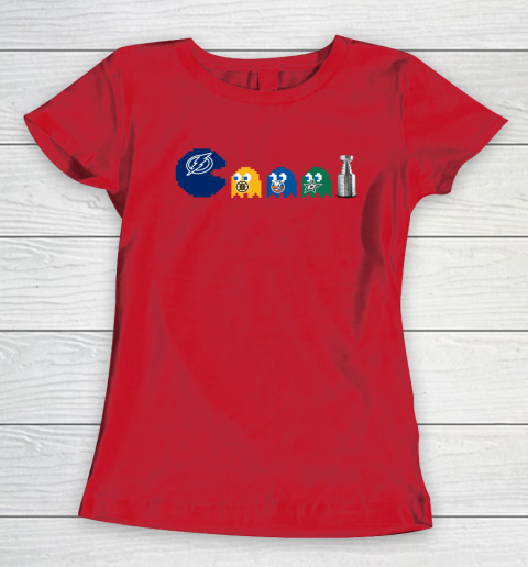Tampa Bay Lightning x Pacman Create History For Stanley Cup Women's T-Shirt 10