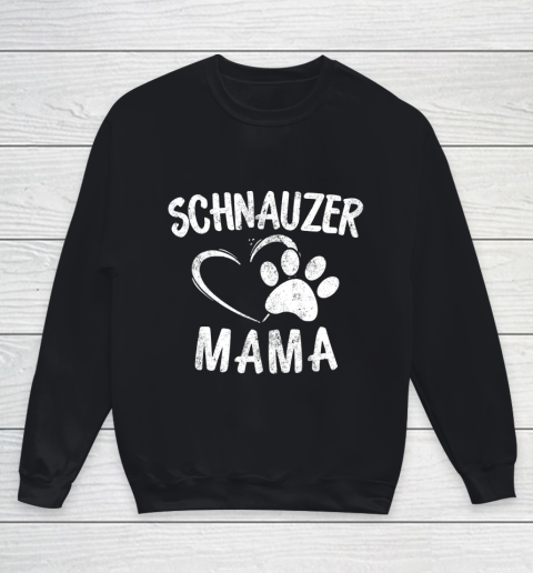 Dog Mom Shirt Schnauzer Mama Gift Dog Lover Apparel Schnauzers Mom Youth Sweatshirt