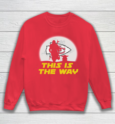 Kansas City Chiefs NFL Football Star Wars Yoda And Mandalorian This Is The Way Sweatshirt 7